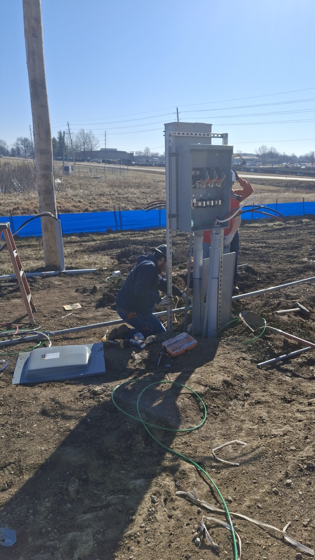 Commercial electrical work at the PCAD project site in Mid-Missouri