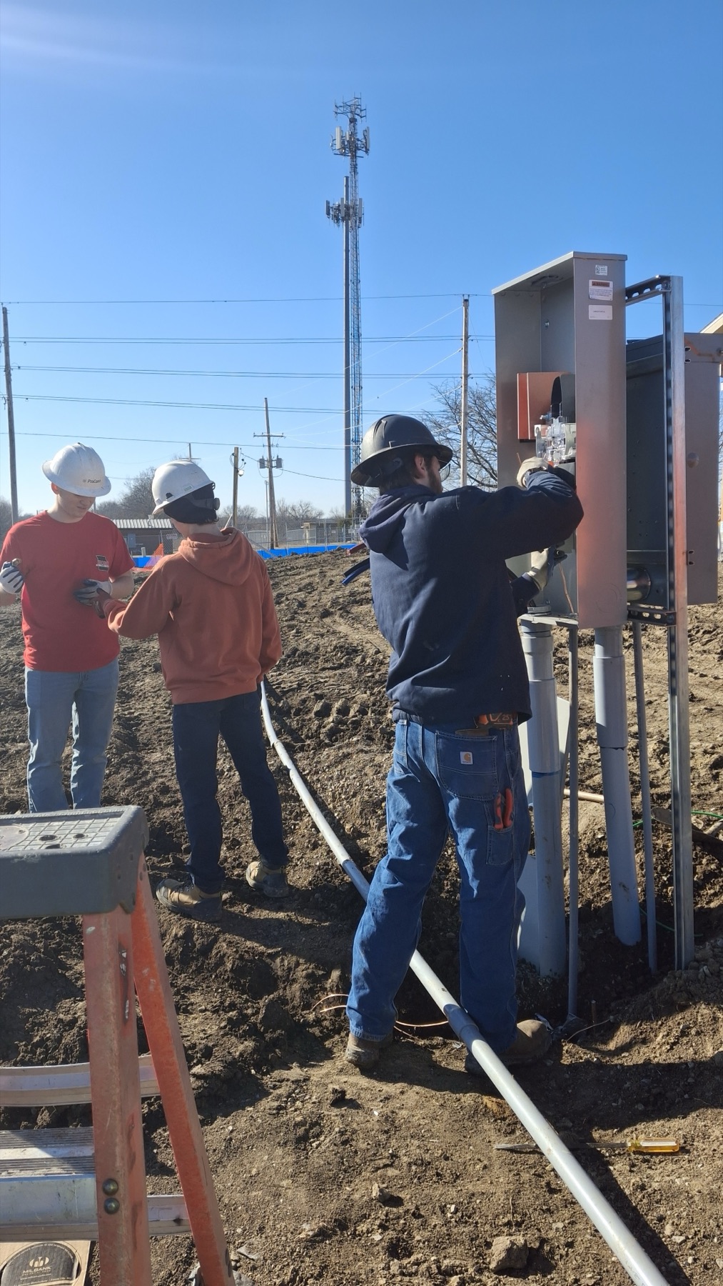 Commercial electrical work at the PCAD project site in Mid-Missouri