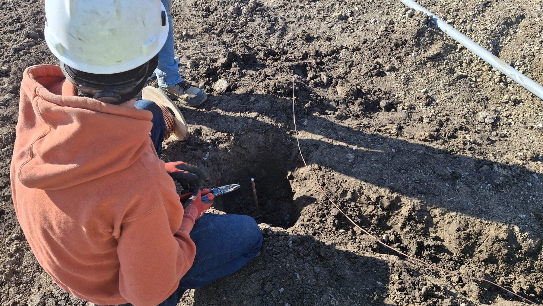 Commercial electrical work at the PCAD project site in Mid-Missouri