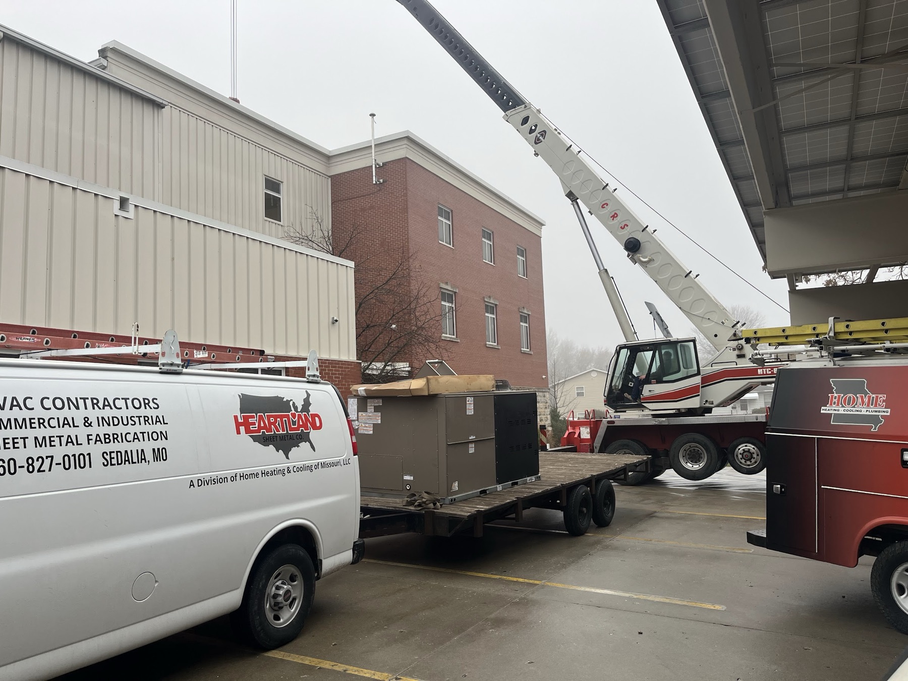 New HVAC unit at Sacred Heart School, Sedalia MO