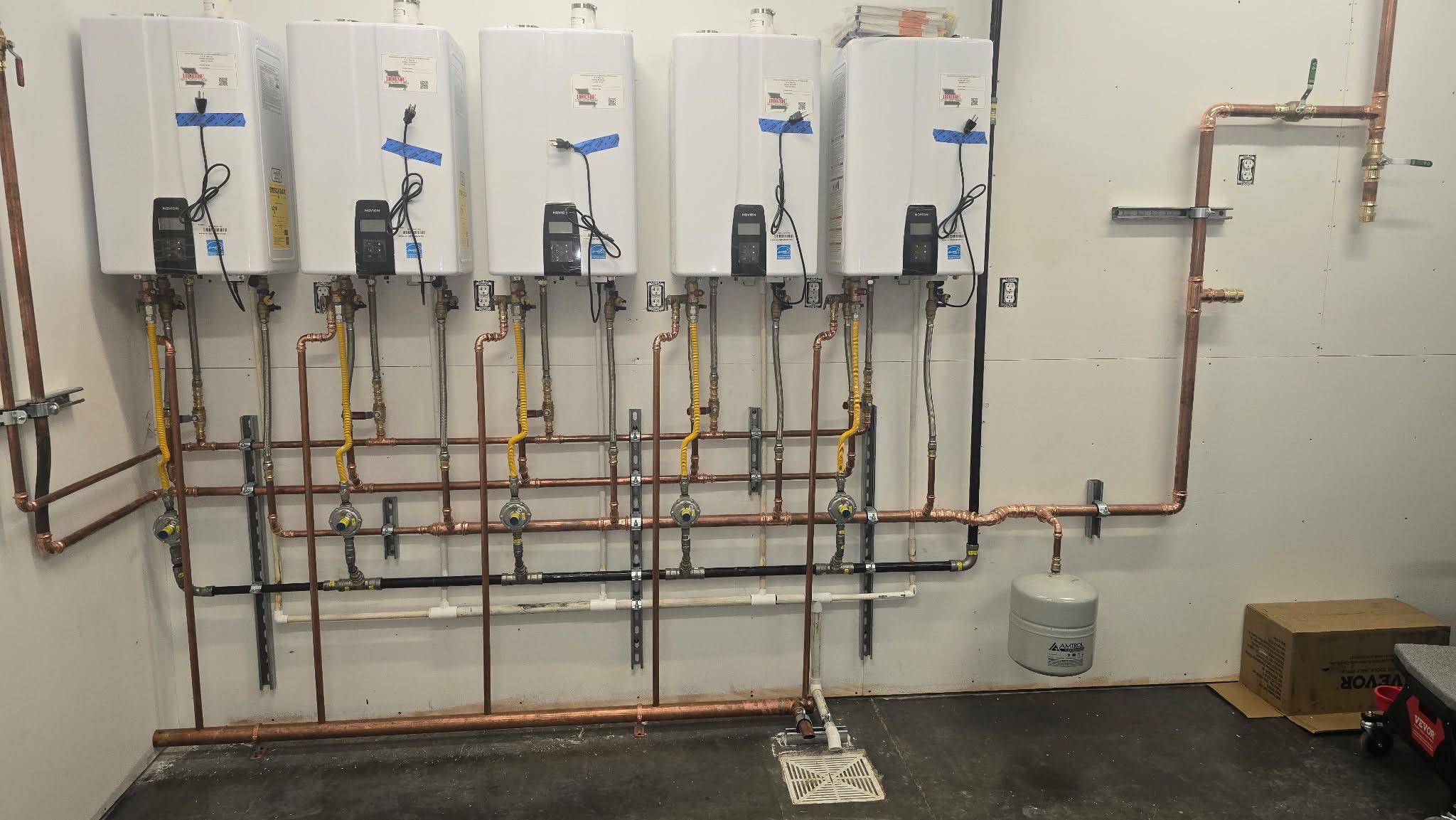 Completed plumbing rough-in at the MSF firestation