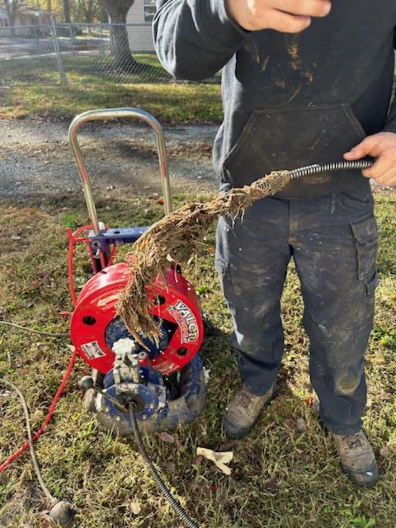 Plumbing service work at a Mid-Missouri job site