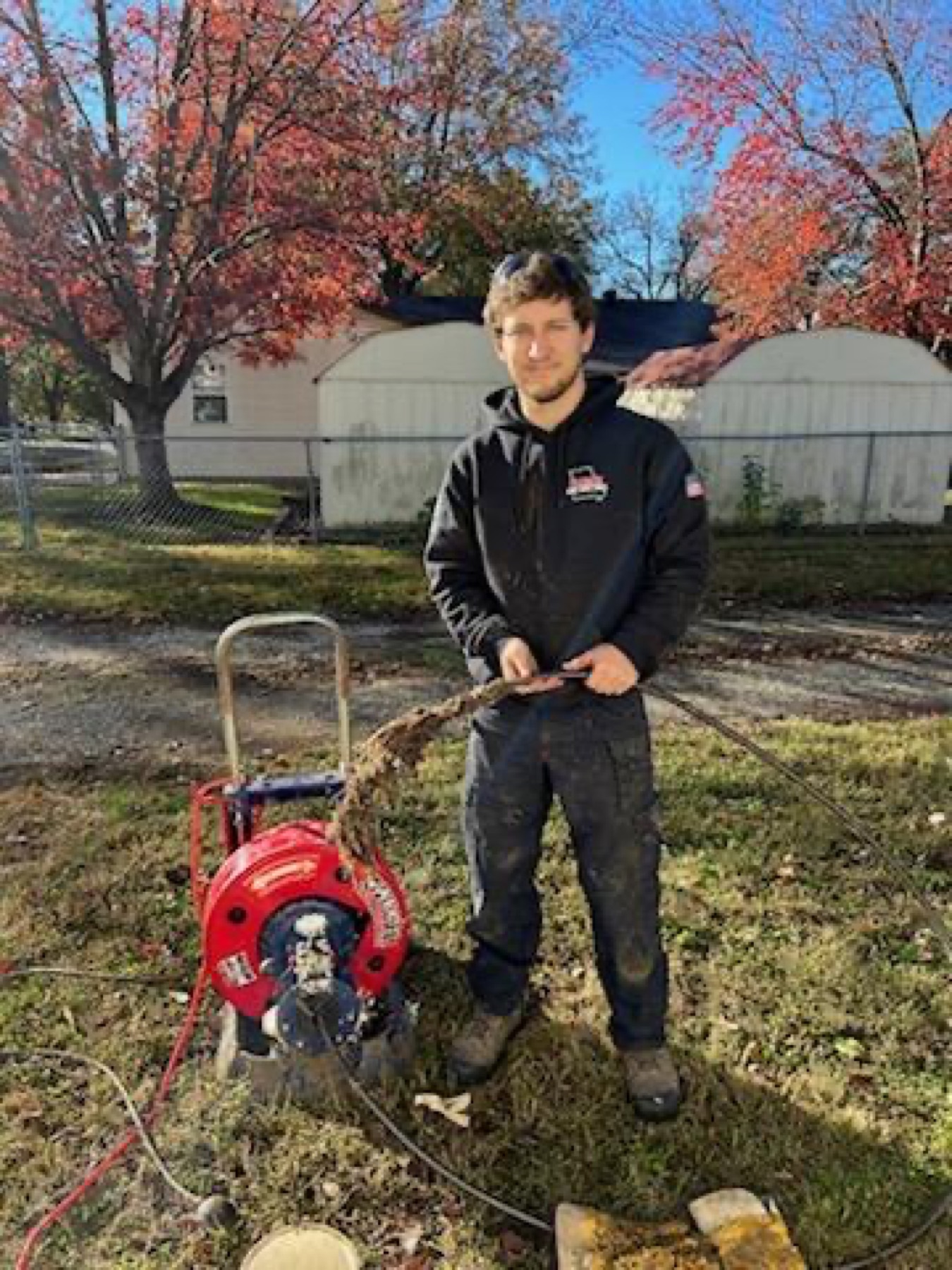 Plumbing service work at a Mid-Missouri job site