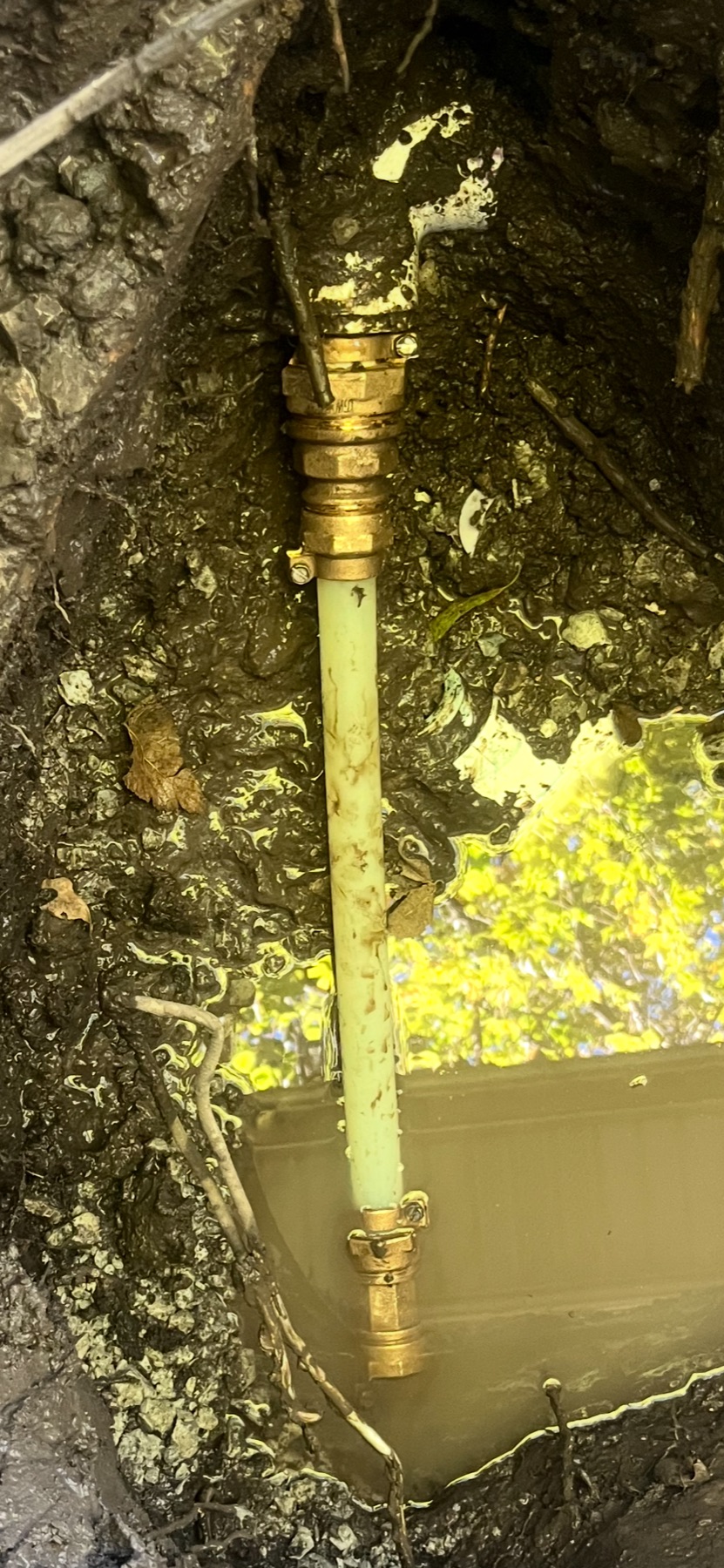 Plumbing service work at a Mid-Missouri job site