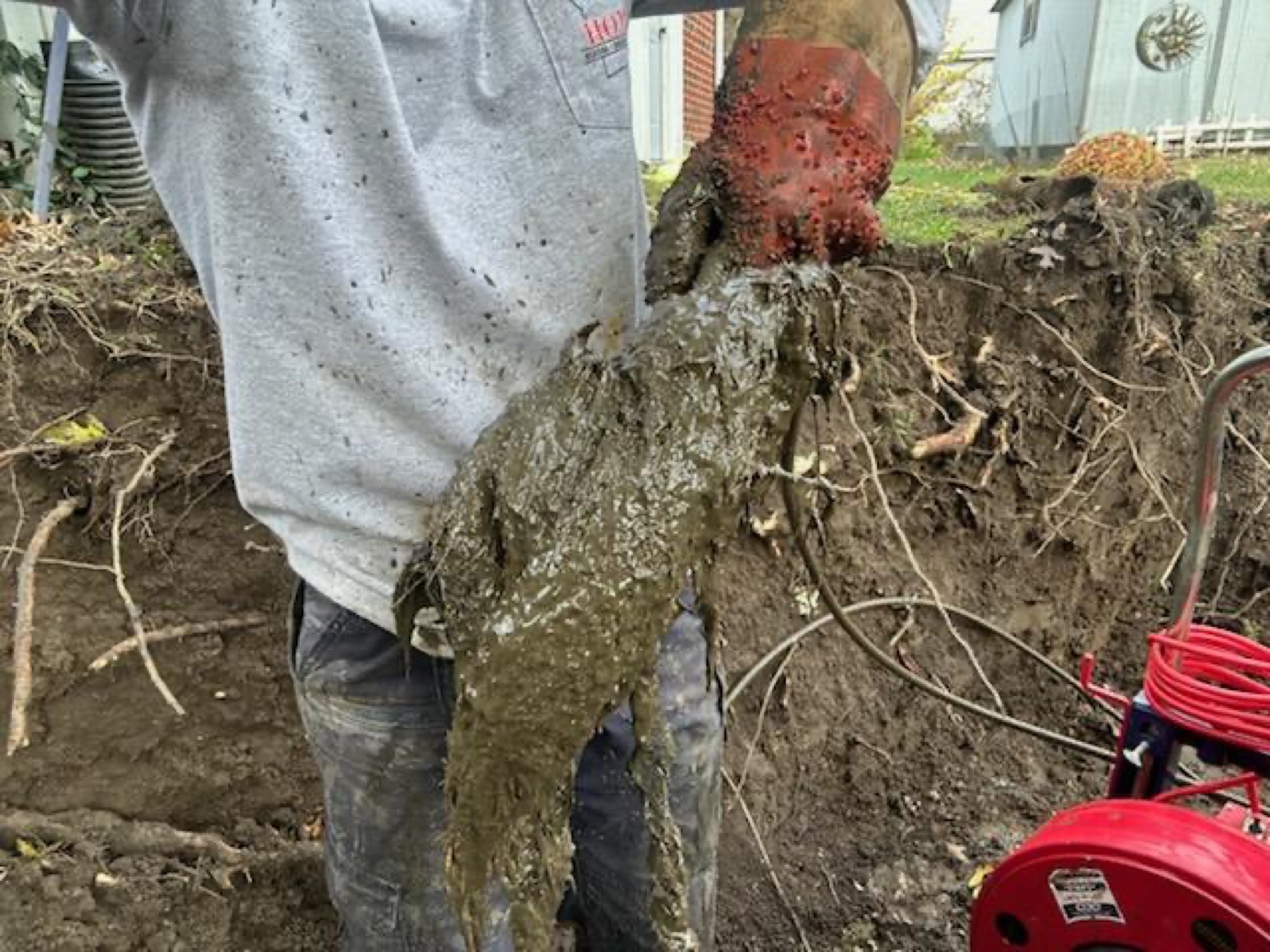 Plumbing service work at a Mid-Missouri job site