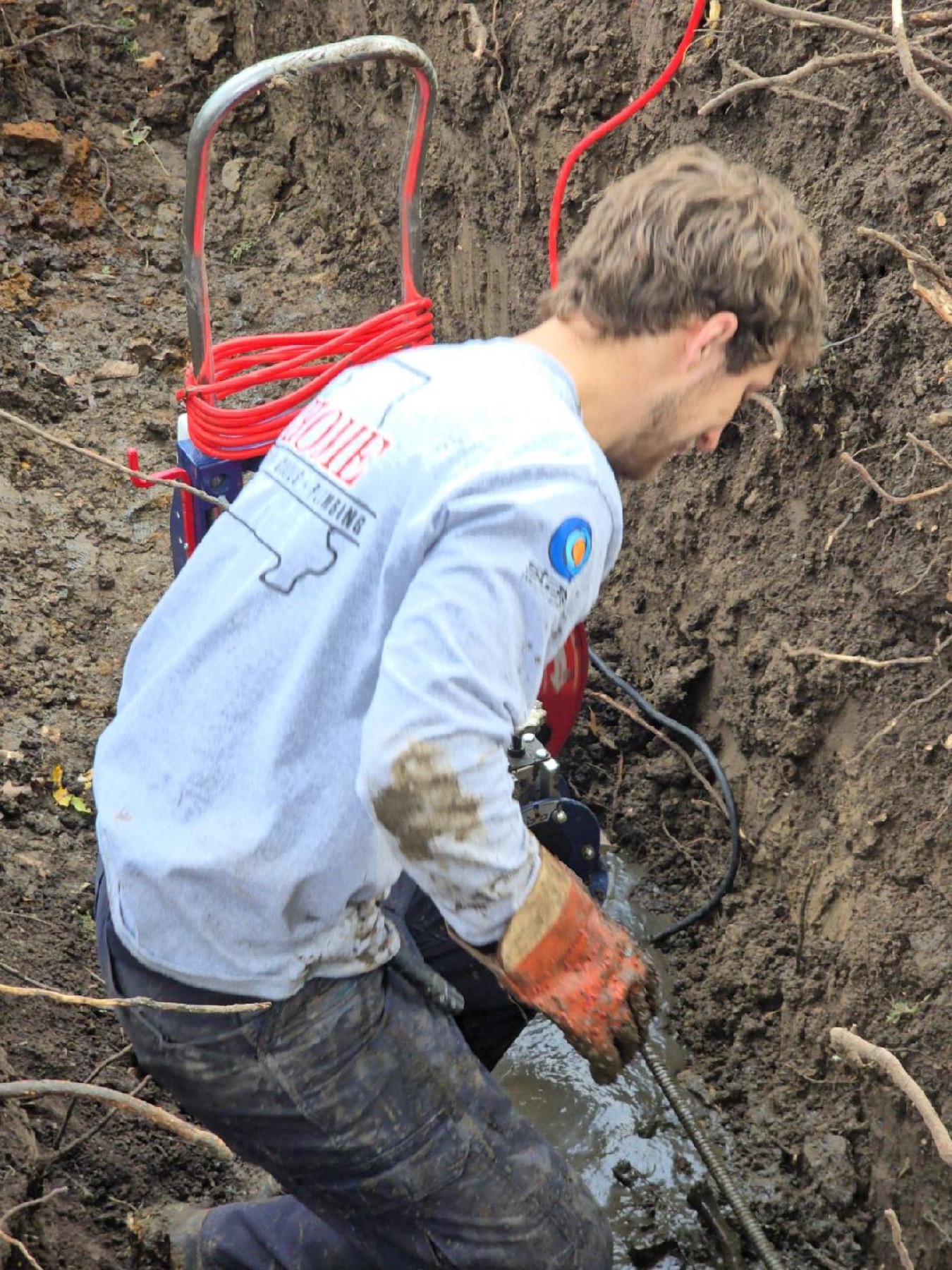 Plumbing service work at a Mid-Missouri job site